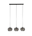 HELDR! Industrielle Pendelleuchte Bueno 3L - Schwarz/Braun
