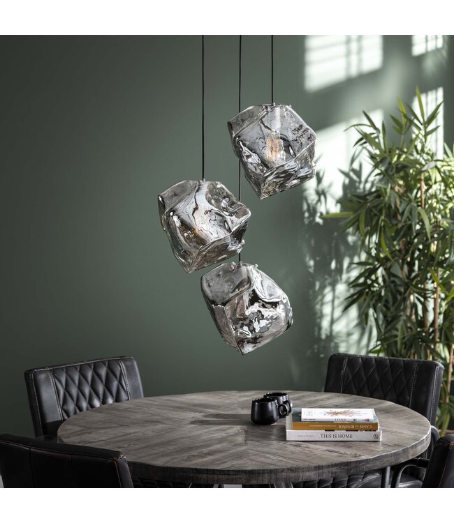 HELDR! Design-Pendelleuchte Cella 3L - Chrom