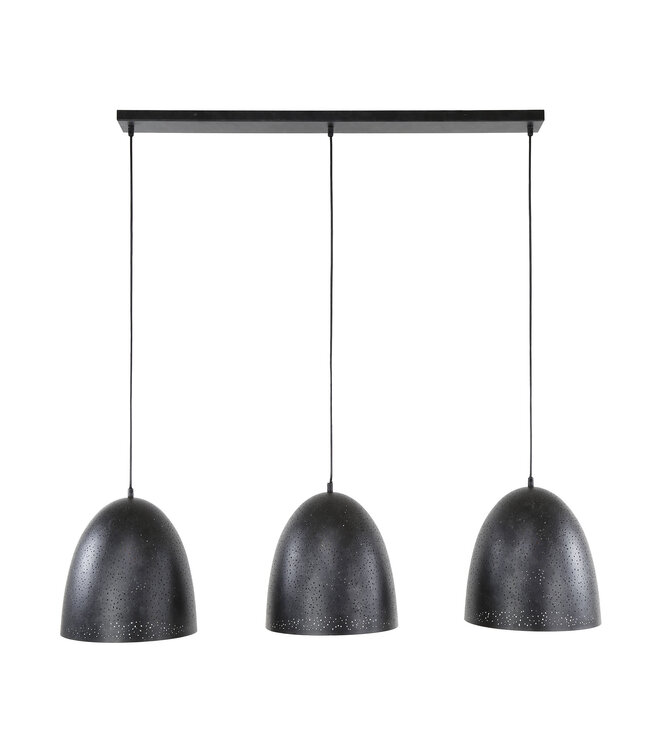 HELDR! Industrielle Pendelleuchte Como 3L - Charcoal