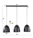 HELDR! Industrielle Pendelleuchte Como 3L - Charcoal