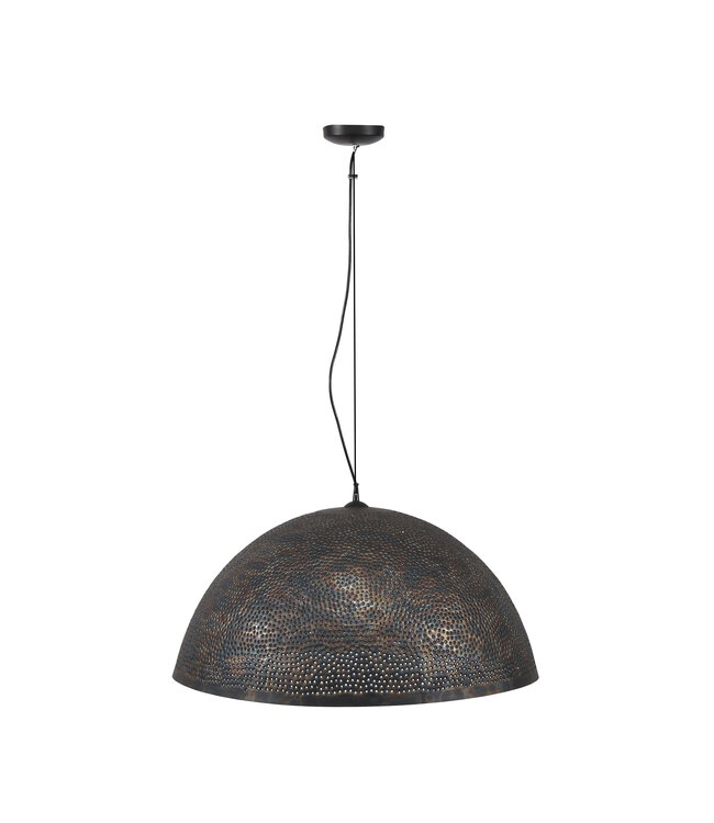HELDR! Industrielle Pendelleuchte Lucca Ø70cm - Schwarz/Braun