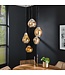 HELDR! Design-Pendelleuchte Nesta 5L - Bernstein Glas