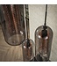 HELDR! Industrielle Pendelleuchte Piero 3L - Rauchglas