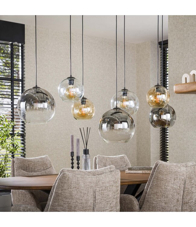 HELDR! Industrielle Pendelleuchte Sava 7L - Multicolor