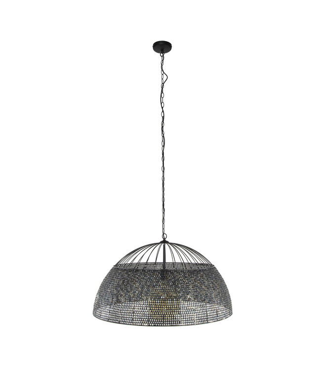 HELDR! Industrielle Pendelleuchte Selci Ø80cm - Schwarz/Braun