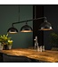 HELDR! Industrielle Pendelleuchte Serra 3L - Schwarz