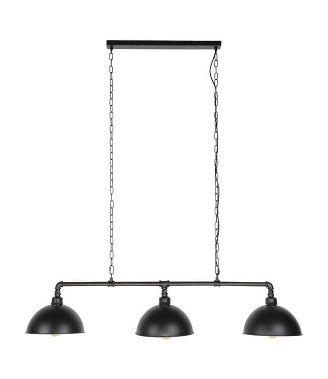 HELDR! Industrielle Pendelleuchte Serra 3L - Schwarz
