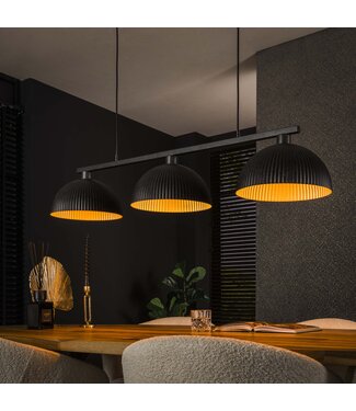 Heldr Pendelleuchte Serra II 3L - Schwarz