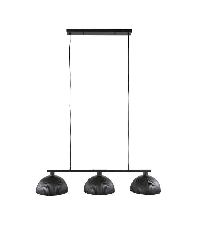 HELDR! Industrielle Pendelleuchte Serra II 3L - Schwarz
