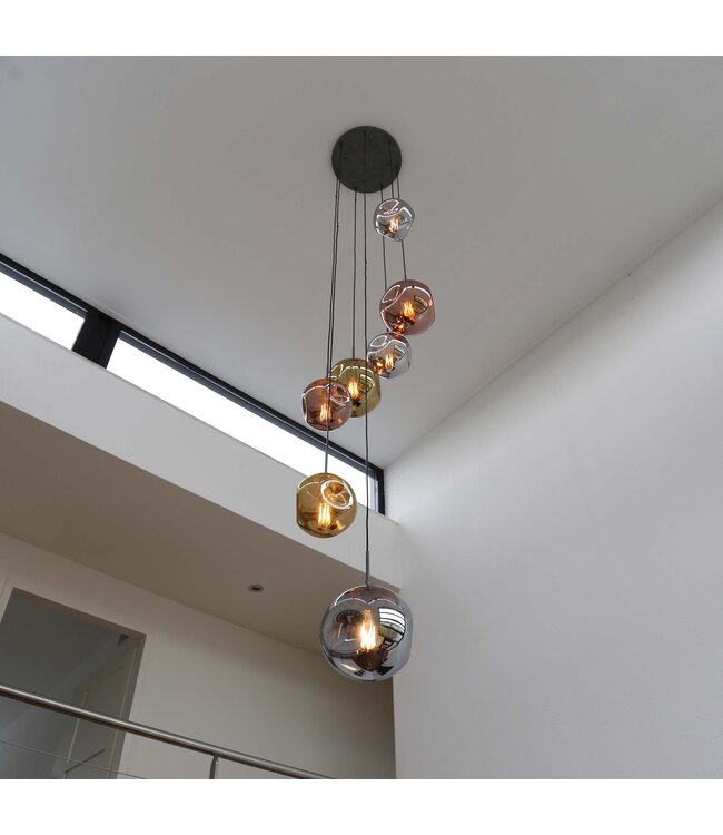 HELDR! Moderne Pendelleuchte Zara II 7L - Multicolor