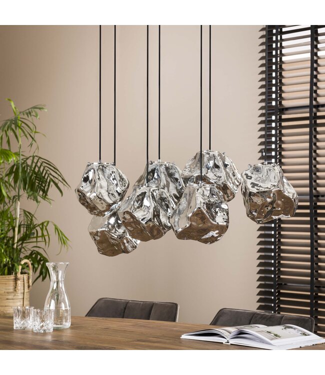 HELDR! Design-Pendelleuchte Cella 7L - Chrom