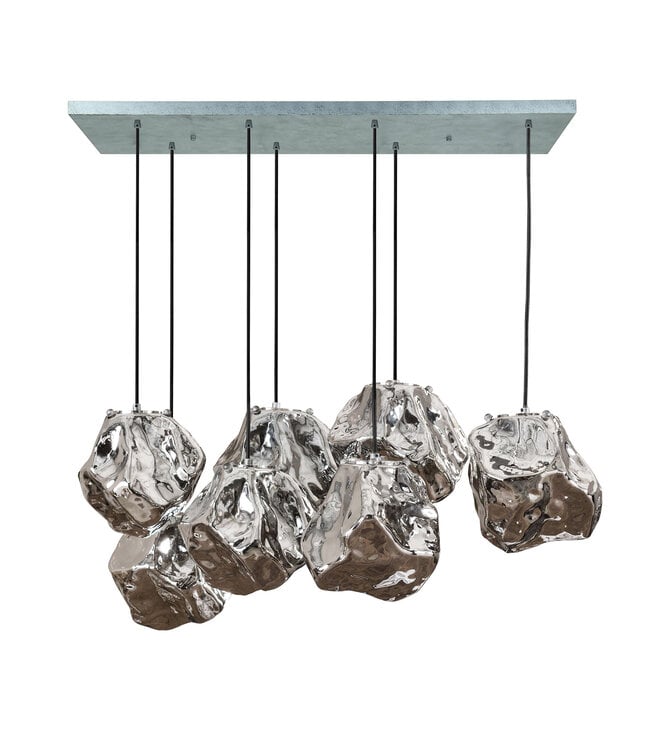 HELDR! Design-Pendelleuchte Cella 7L - Chrom