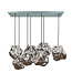 HELDR! Design-Pendelleuchte Cella 7L - Chrom