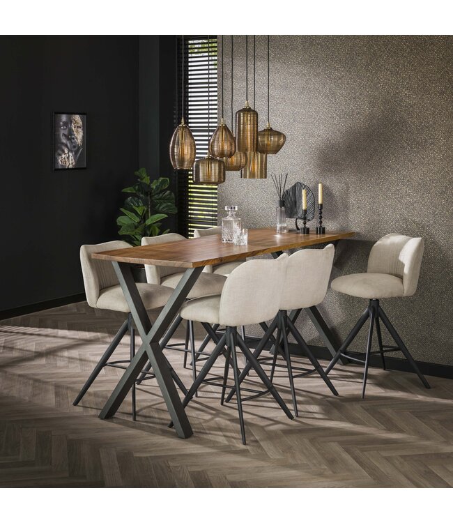 HELDR! Design-Pendelleuchte Cerise 7L - Bernstein Glas