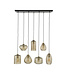 HELDR! Design-Pendelleuchte Cerise 7L - Bernstein Glas