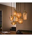 HELDR! Design-Pendelleuchte Ciara 7L - Bernstein Glas