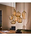HELDR! Design-Pendelleuchte Ciara 7L - Bernstein Glas