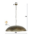 HELDR! Industrielle Pendelleuchte Nola Ø90cm - Antikbronze