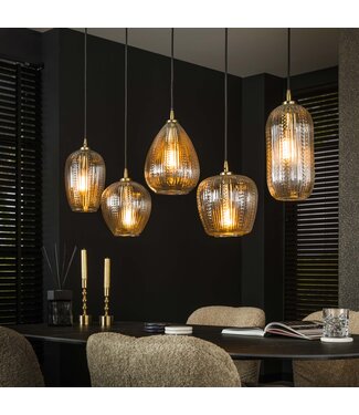 Heldr Pendelleuchte Nova 5L - Transparent Glas