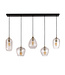 HELDR! Design-Pendelleuchte Nova 5L - Transparent Glas