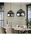 HELDR! Design-Pendelleuchte Sava 2L XL - Rauchglas/Transparent