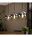 HELDR! Design-Pendelleuchte Sava 3L - Rauchglas/Transparent