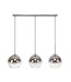 HELDR! Design-Pendelleuchte Sava 3L - Rauchglas/Transparent