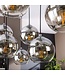 HELDR! Design-Pendelleuchte Sava 7L - Rauchglas/Transparent