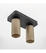 HELDR! Industrieller Deckenstrahler Ivy 2L - Schwarz/Champagner