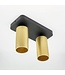 HELDR! Industrieller Deckenstrahler Ivy 2L - Schwarz/Gold
