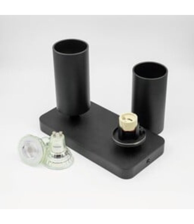 HELDR! Industrieller Deckenstrahler Ivy 2L - Schwarz
