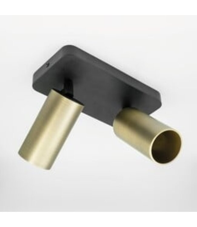HELDR! Industrieller Deckenstrahler Ivy 2L - Schwarz/Antikbronze