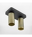 HELDR! Industrieller Deckenstrahler Ivy 2L - Schwarz/Antikbronze