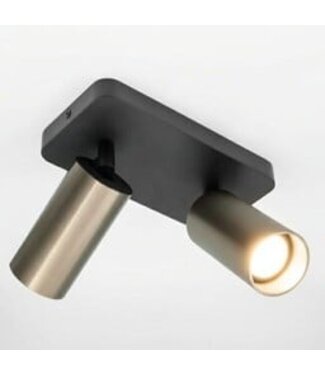 Heldr Deckenstrahler Ivy 2L - Schwarz/Gun Metal
