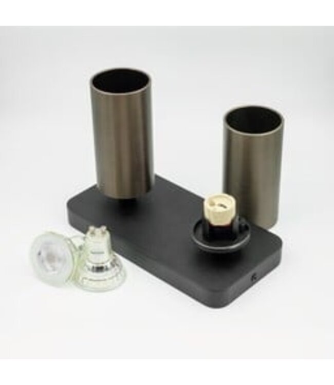 HELDR! Industrieller Deckenstrahler Ivy 2L - Schwarz/Gun Metal