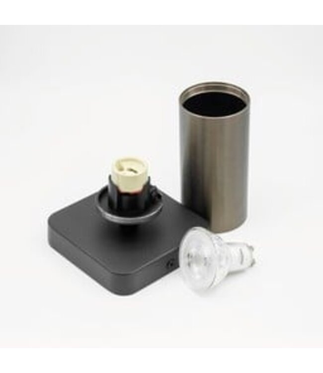 HELDR! Industrieller Deckenstrahler Ivy 1L - Schwarz/Gun Metal