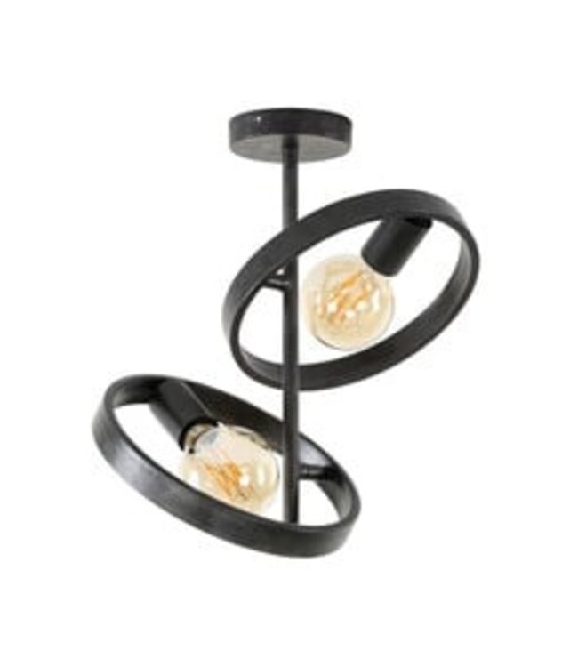 HELDR! Industrielle Deckenleuchte Multo 2L - Charcoal