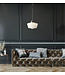 Searchlight Retro Pendelleuchte School House - Satinsilber/Opalglas