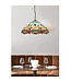 Searchlight Klassische Pendelleuchte Dragonfly - Bronze/Buntglas