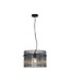 Searchlight Design Pendelleuchte Swizzle 1L XL - Schwarz/Rauchglas