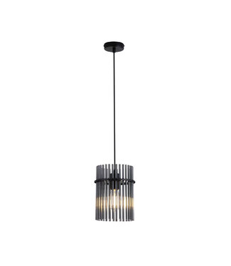 Searchlight Pendelleuchte Swizzle 1L - Schwarz/Rauchglas