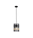 Searchlight Design Pendelleuchte Swizzle 1L - Schwarz/Rauchglas