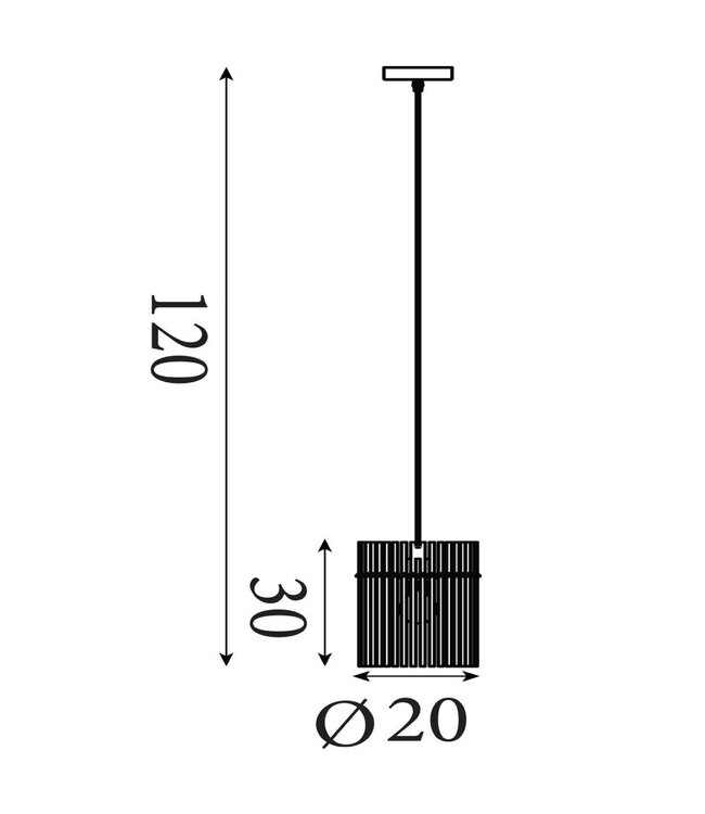 Searchlight Design Pendelleuchte Swizzle 1L - Schwarz/Rauchglas