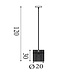 Searchlight Design Pendelleuchte Swizzle 1L - Schwarz/Rauchglas