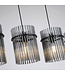 Searchlight Design Pendelleuchte Swizzle 4L - Schwarz/Rauchglas