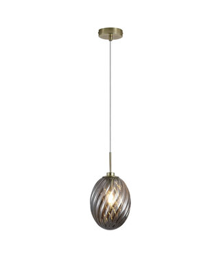 Searchlight Pendelleuchte Whirl 1L - Gold/Rauchglas