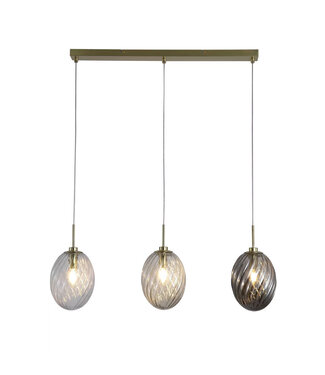 Searchlight Pendelleuchte Whirl 3L - Gold/Multicolor