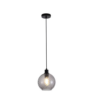 Searchlight Pendelleuchte Radiance 1L - Schwarz/Rauchglas