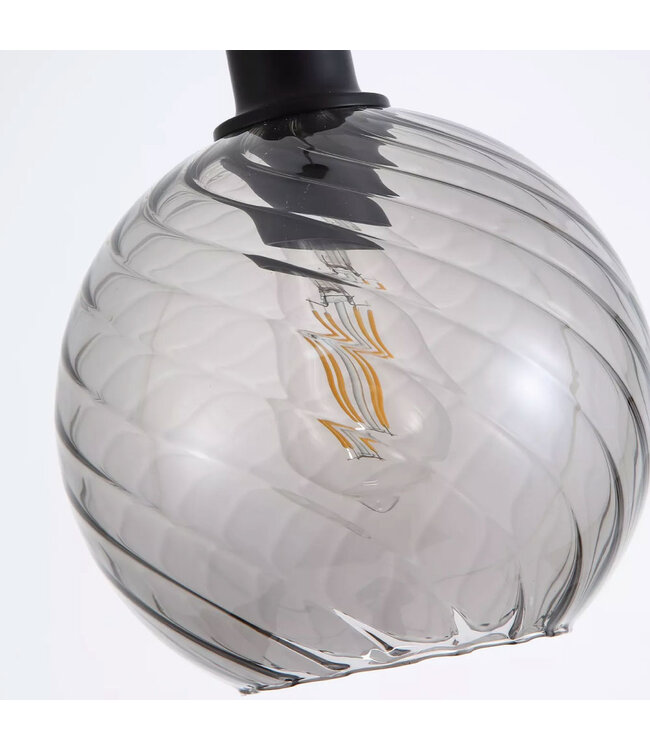 Searchlight Design Pendelleuchte Radiance 1L - Schwarz/Rauchglas