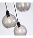 Searchlight Design Pendelleuchte Radiance 3L Rund - Schwarz/Rauchglas